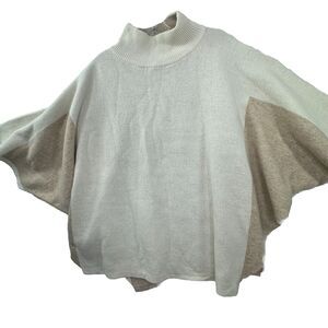Note di Anita Sweater Wool Cashmere Blend Neutral Italian‎ Knit Womens One Size